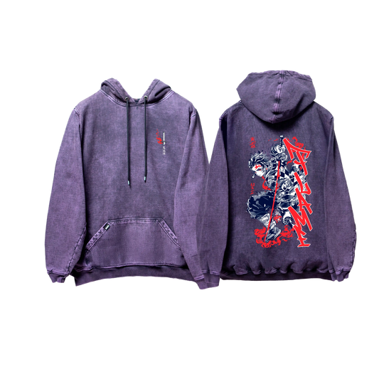 Hoodie TANJIRO 2  Morado wash