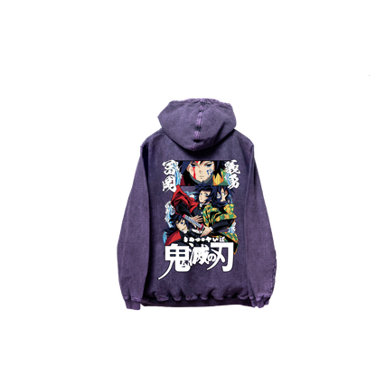 Hoodie TOMIOKA 2  Morado wash