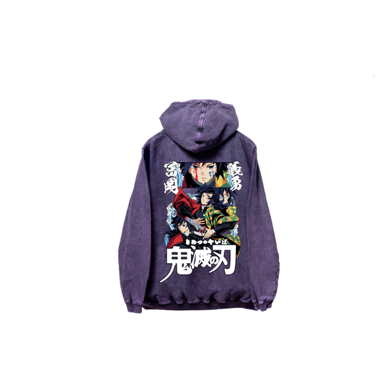 Hoodie TOMIOKA 2  Morado wash
