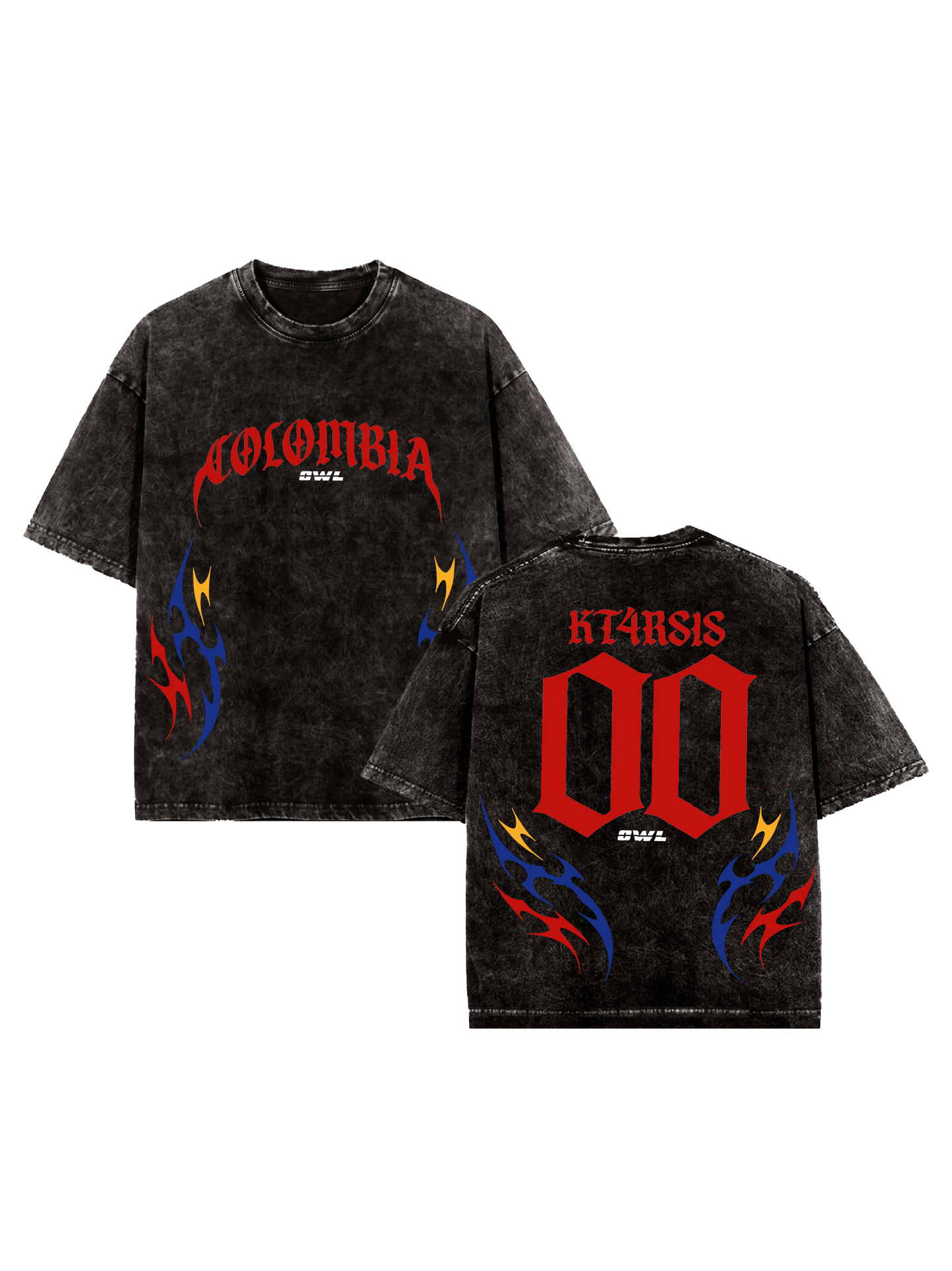 CAMISETA KT4RSIS MUNDIAL 00 ACID WASH