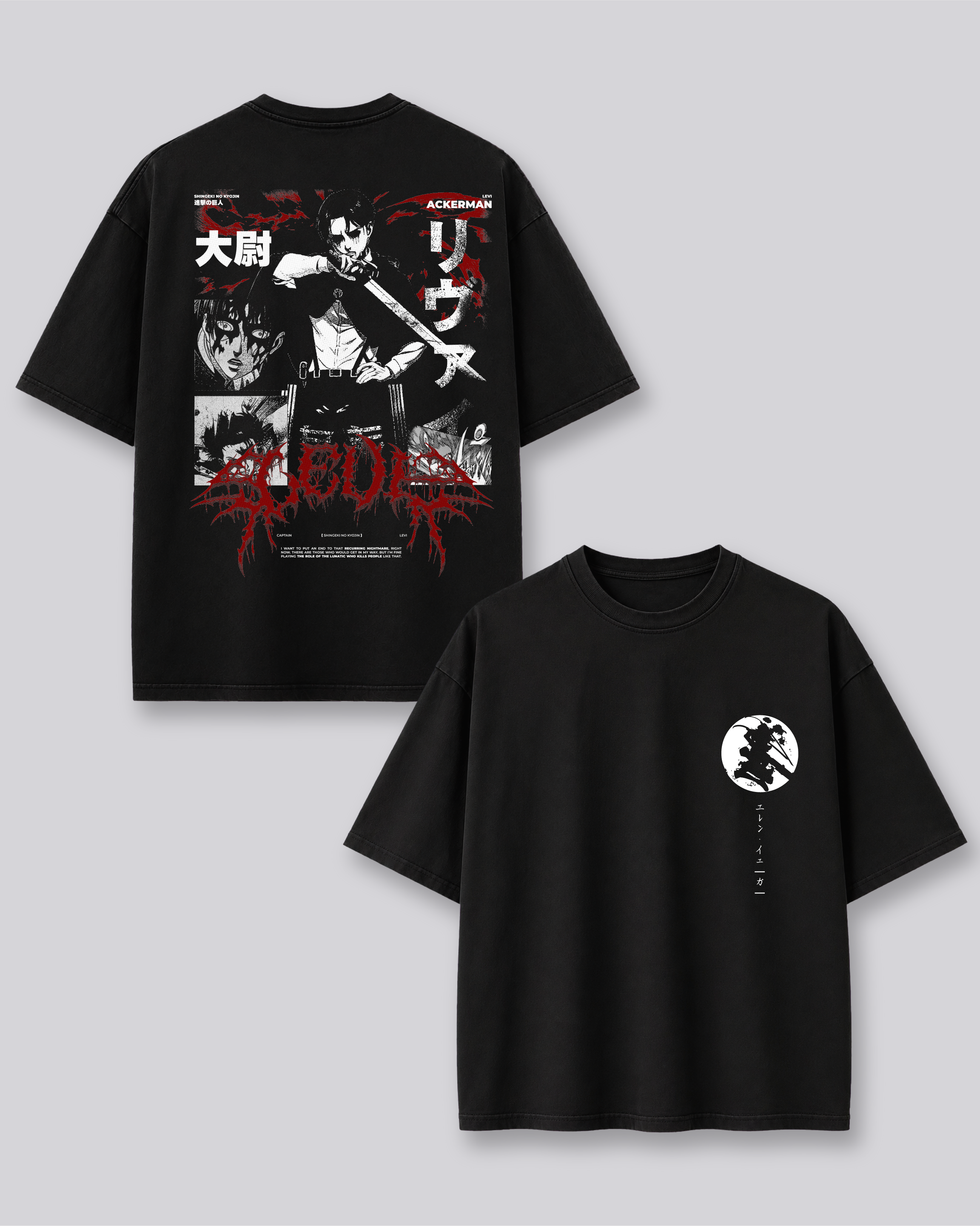 CAMISETA ATTACK ON TITAN LEVI 4