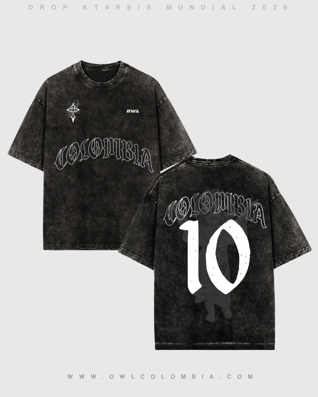 CAMISETA KT4RSIS MUNDIAL ACID WASH DIVINO NIÑO
