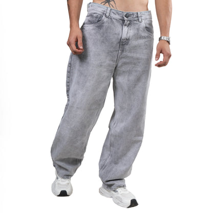 PANTALON BAGGY GRIS PERLA