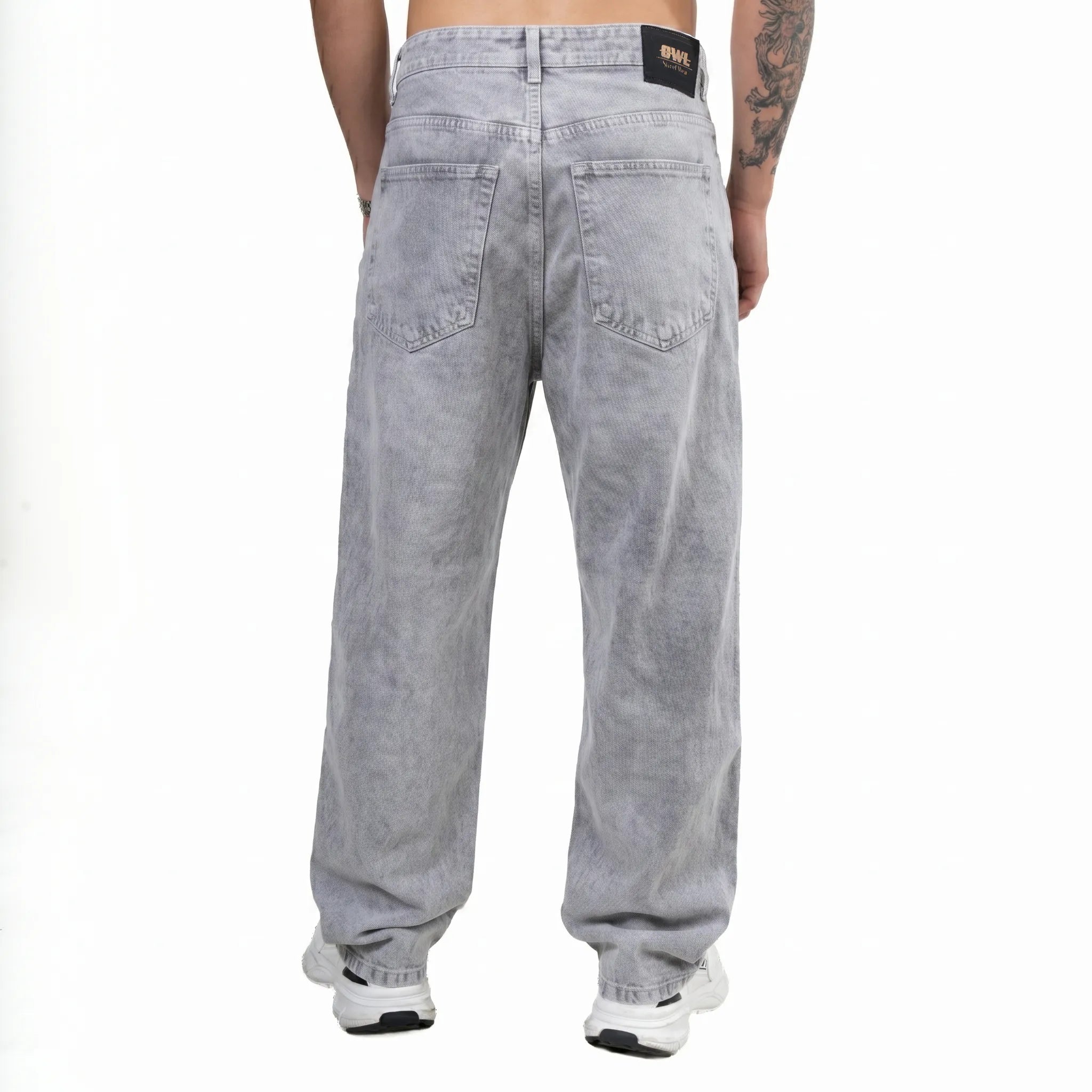PANTALON BAGGY GRIS PERLA