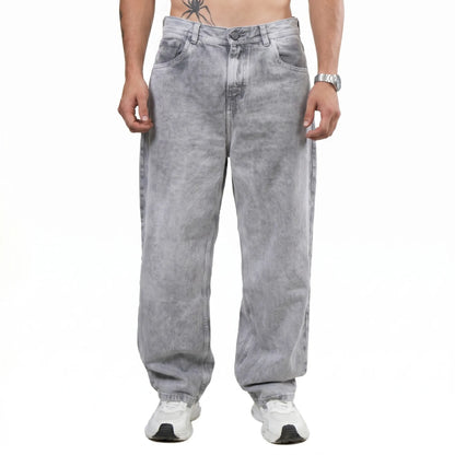 PANTALON BAGGY GRIS PERLA