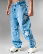 JEANS ESTRELLAS AZUL JASPE