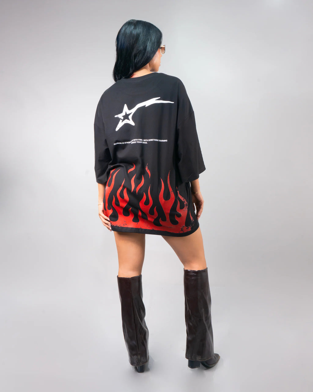 CAMISETA FIRE AND PASSION DAMA - espalda