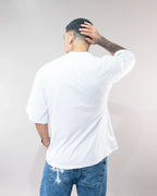 CAMISETA OWL ESSENTIAL BLANCO - horma oversize espalda