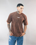 CAMISETA OWL ESSENTIAL CAFE ACID WASH - horma clasica