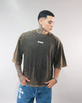 CAMISETA OWL ESSENTIAL COBRE ACID WASH - horma oversize