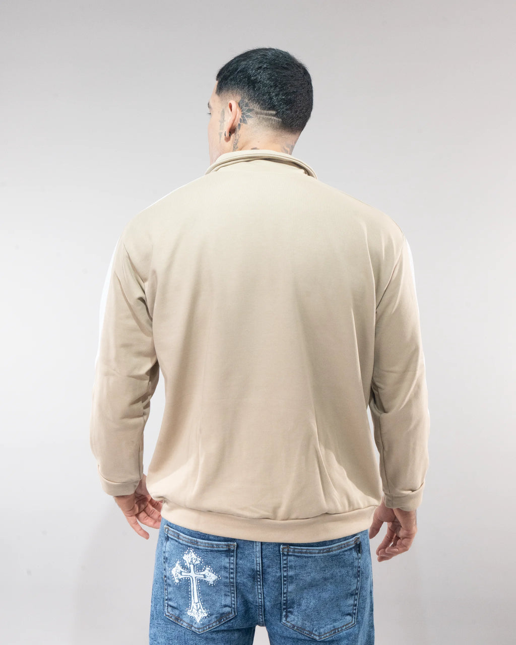 SACO DELUXE BEIGE - Beige/Blanco
