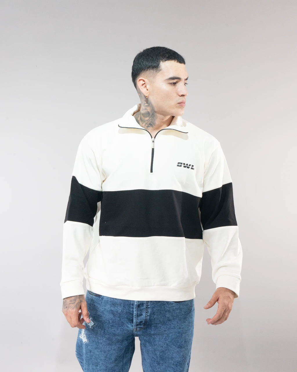 SACO DELUXE BLANCO - Blanco/Negro