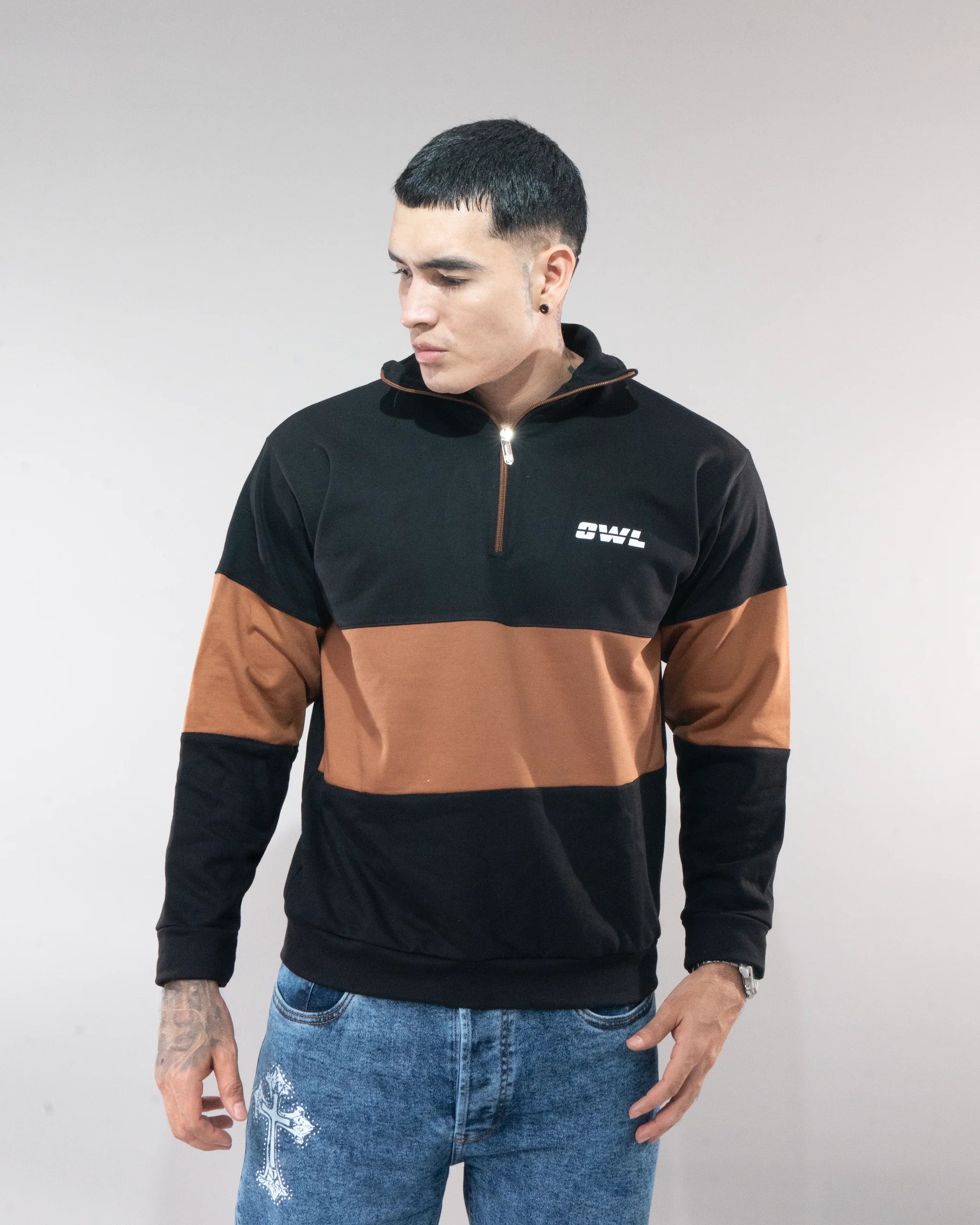 SACO DELUXE NEGRO - Negro/Café