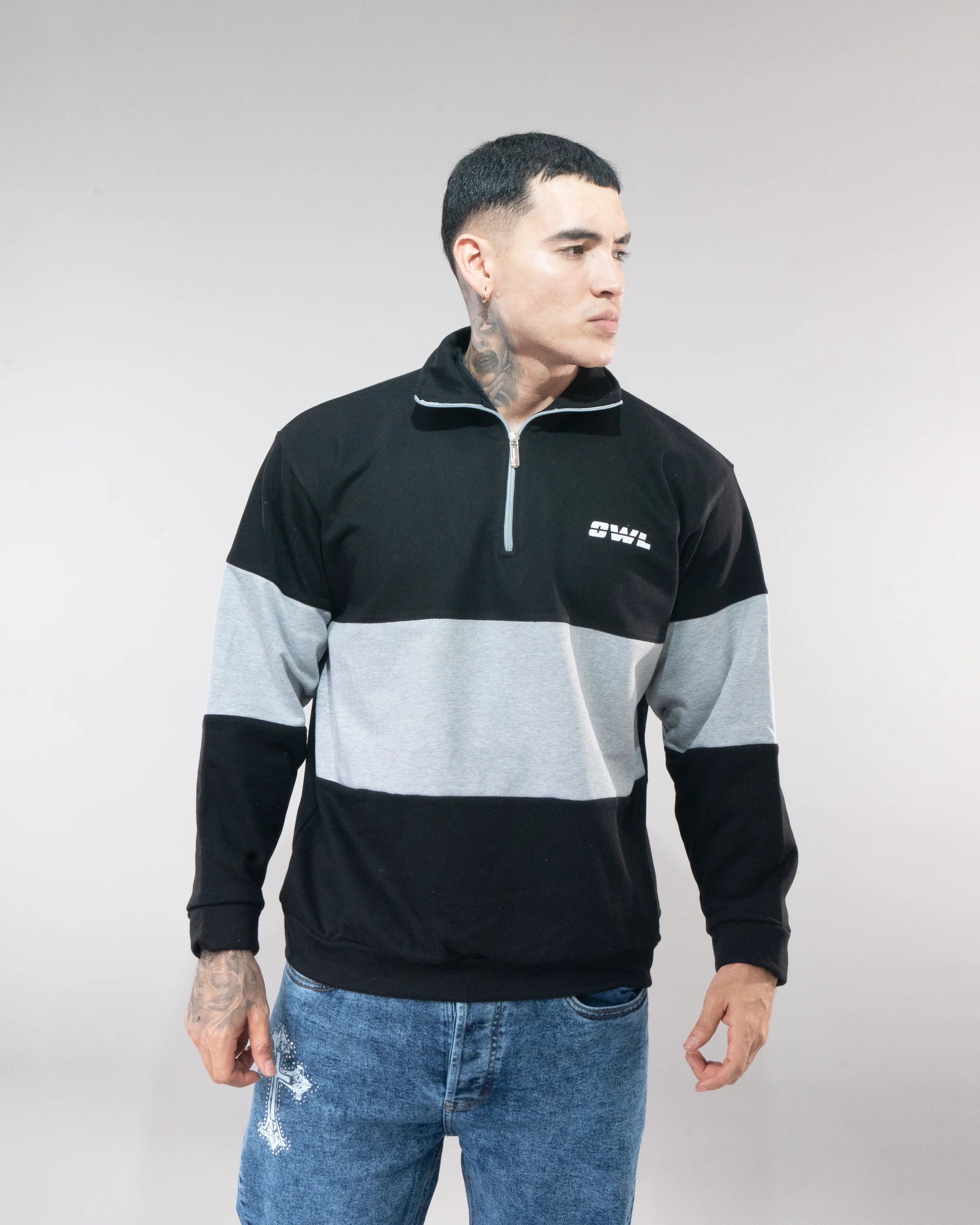SACO DELUXE NEGRO - Negro/Gris