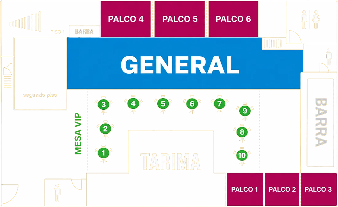 Mapa de localidades del evento